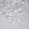 High-quality clip-on hooks with 6 mm eyelet crystal clear folding