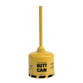 Eagle 1200YELLOW Yellow All Metal Galvanized Steel Original Butt Can, 5 gallon Capacity, 33" Height, 12" Diameter
