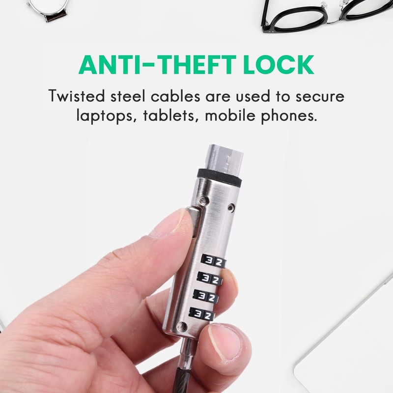 RESFNSE Security USB Password Anti-Theft Lock, Used for Anti Theft