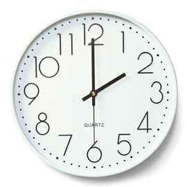 YSWOVUO 30cm Wanduhr Lautlos, 3D Ziffern Wanduhr Ohne Tickgeräusche, Modern Wand Uhr Analog Leicht zu Lesen, 12 Zoll Leise Wall Clock Deko für Wohnzimmer Küche Büro Schule Kinderzimmer