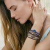 Suyi Multilayer Leather Wrap Bracelet Heart-Shape Wide Cuff Bracelets for