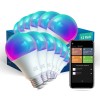 9W Smart A60 Bulb 2/4/6/8/10 Pack Set E26 RGB Cold