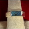 Natural Creations mens sterling silver ring Size 12 Labradorite