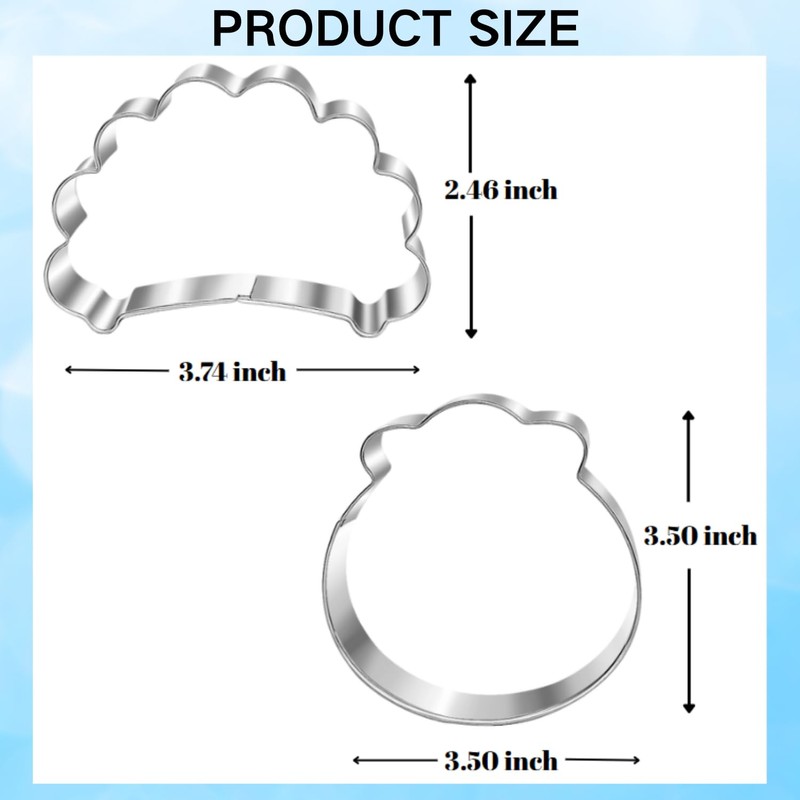 Auktosmn Dim Sum and Dumpling Cookie Cutter Set-2 Piece -
