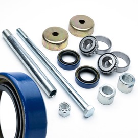 HD Switch Front Caster Wheel Bearing Kit w/Threaded Axle Sleeve for Toro fits Z Master 2000 3000 5000 6000 Series Zero Turn Lawn Mower 13x6.50-6 Includes Improved Seals, Bolt, Nut & Dust Shields