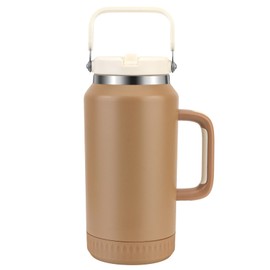 Cafezi Half Gallon Insulated Water Jug, Stainless Steel with Flip Straw Lid