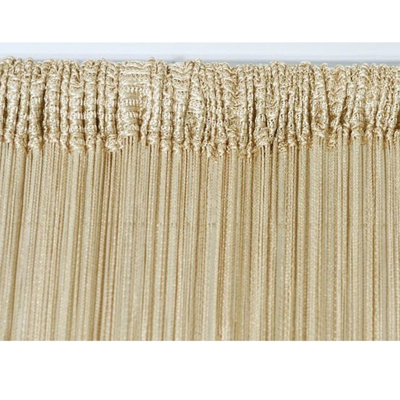 Vidillo thread curtain, string curtain glitter. White. 100 x 200