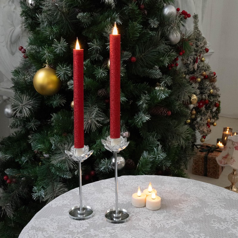 CozierGlow Flameless Taper Candles Flickering with Remote and Timer, 3D