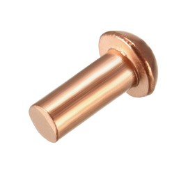 sourcing map 50 Pieces 13/64" x 15/32" Copper Round Head Copper Fixed Rivets Fasteners
