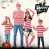 Waldo Cosplay Costume, Where’s Waldo, Halloween Costume, Waldo Style (M,