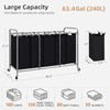 STORAGE MANIAC 5 Section Laundry Sorter, 5 Bins Rolling Separator