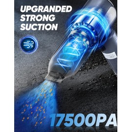 Sakerplus Mini Vacuum Cleaner, Cordless Car Vacuum, 17500PA High Suction, 3 in 1 Handheld Vacuum, Vacuuming, Blowing, Inflating, Deflation, Portable Vaccum with HEPA Filter for Cars,Desktop,Home SW106