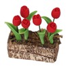 Artificial Tulips Flower Ornament 1:12 Doll House Garden Decor Simulated