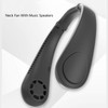 Portable Neck Fan with Music Speakers Wearable Rechargeable Fan with