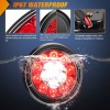 Nilight 2PCS 4" Round Red White LED Trailer Tail Lights