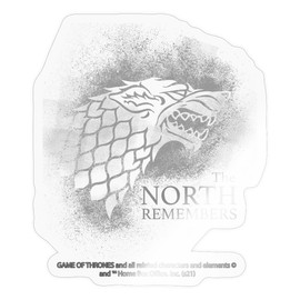 Spreadshirt Game Of Thrones The North Remembers Saying Sticker, 10 x 10 cm, Transparent Glossy