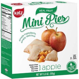 KATZ Gluten Free Real Fruit Mini Apple Pies, 5.5 Ounce (Pack of 6)