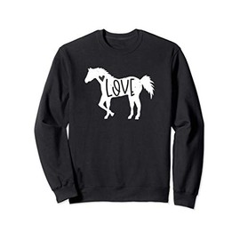 Horse Love Silhouette Heart Design Sweatshirt