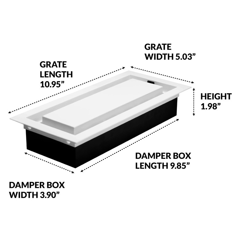 Inte-Grates IGFPD410W-WH Plastic Wall/Ceiling Register, White