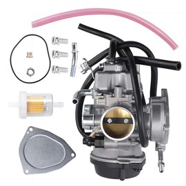 Saihisday 13200-07G01 36mm Carburetor for Suzuki LTZ400 Kawasaki KFX400 Arctic Cat DVX400 2003 2004 2005 2006 2007 w/Fuel Filter Gasket Carb Rebuild Kit