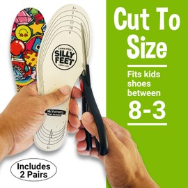Silly Feet Plantillas Para Niños Para Zapatos | Plantillas De Repuesto Para Zapatos Para Niños Plantillas Para Zapatos Para Niños O Plantillas Para Suelas Para Niños Y Niños Pequeños Tamaño 2 Pares Pl