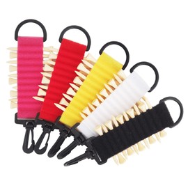 Golf Glove Holder, Hanger, Key Holder, Double-Sided , Tee Holder, Fall Prevention, Golf Accessories, Gloves, Drying Gloves, Caddy Bag for Men and Women (Yellow, Tee Holder Included)