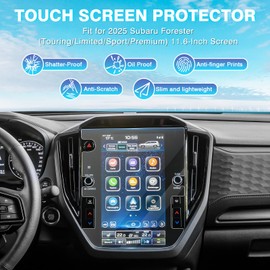 Karltys 2 Pack Screen Protector for Subaru Forester (Touring/Limited/Sport/Premium) 2025 11.6-Inch Touchscreen, Anti Glare Clear Tempered Glass, Forester 2025 Accessories Navigation Protective Film