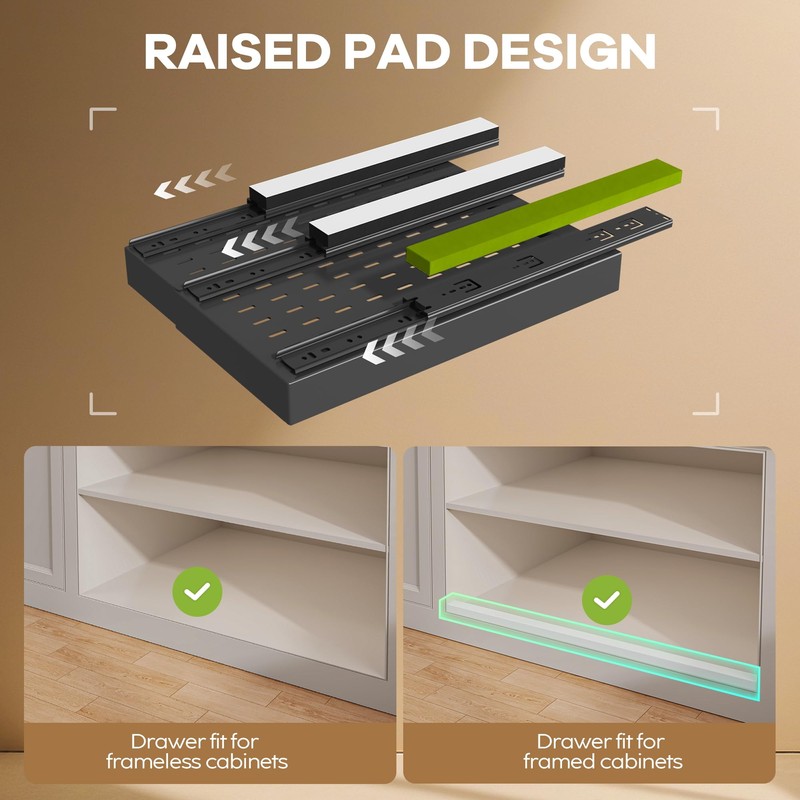 Seinloes 4 Pack Pull Out Cabinet Organizer 21" Deep with