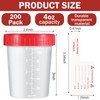 Geiserailie 200 Pcs Urine Specimen Cups with Lids and Evident