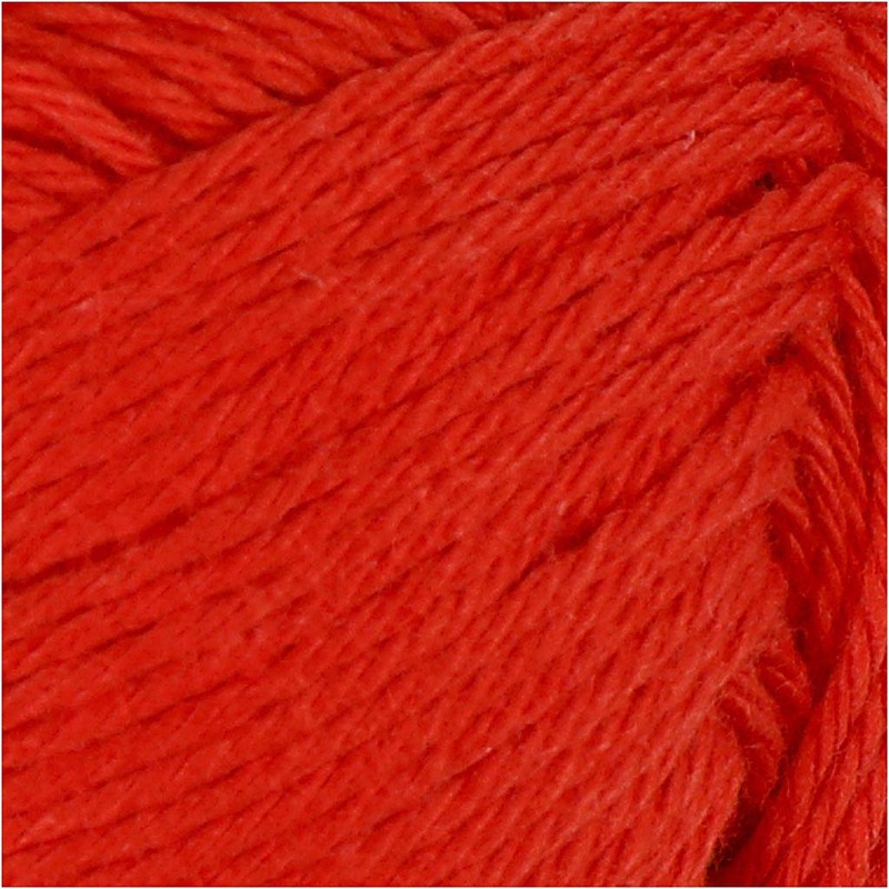 Cotton Yarn Length 170 m 8/4 Red 50 g