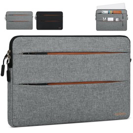 RAINSMORE Funda Laptop 13-14 Pulgadas Impermeable Funda para Laptop Duradero Estuche para Laptop Adecuado para MacBook Pro/HP/DELL/ASUS/ThinkPad,Gris S