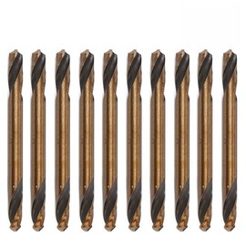 HSS Straight Shank Double Ended Drill Bit Set Stainless Steel Metal Carbon Steel Work Tool 10 Pcs