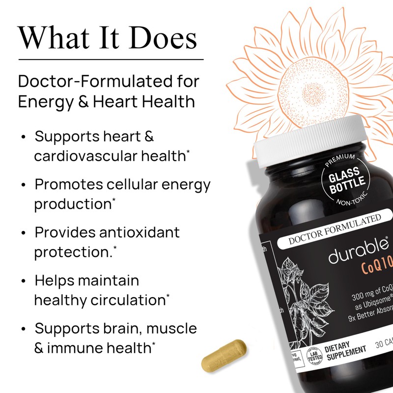 Durable Turmeric - 1250 mg Meriva Curcumin, 29X More Absorption