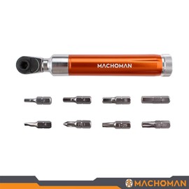 MACHOMAN RCW209 9 Piece Transformed Ratchet Bit Screwdriver Set