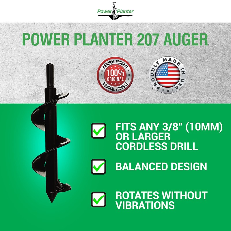 Power Planter Flower Planting Auger & Grass Plug Tool -
