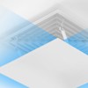 TEHAUX Air Conditioner Vent Deflector - Square 35x35cm White Ceiling