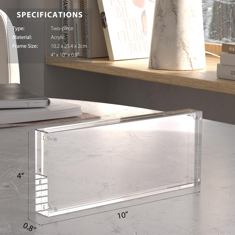 HOZE Acrylic Business License Frame - Desk/Table Top Display for
