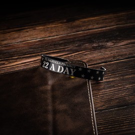 Til Valhalla Project 22 A Day Memorial Bracelet | 7 Inch Black