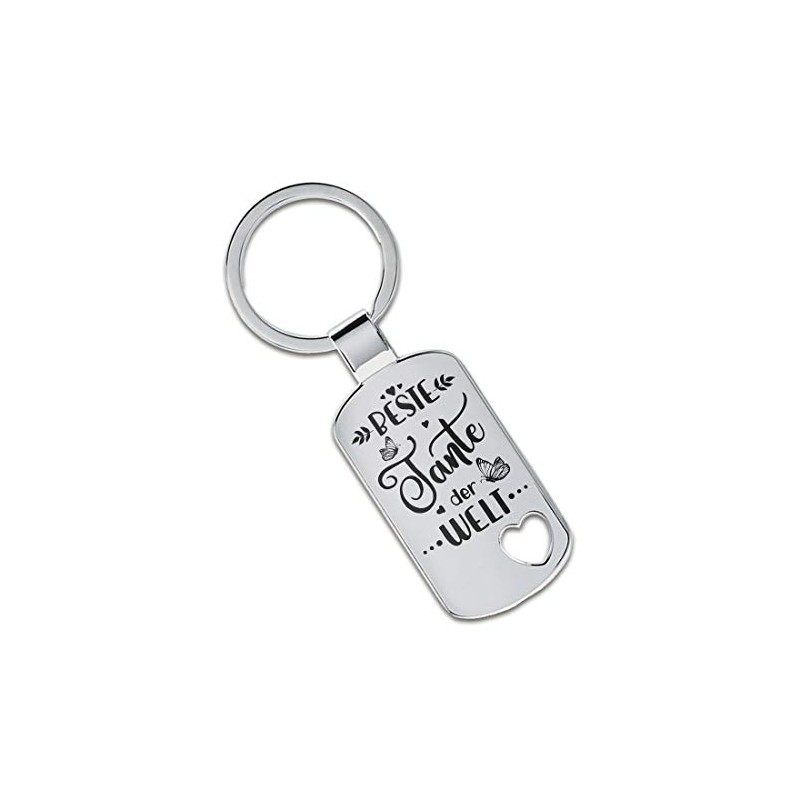 Lieblingsmensch Keyring Model: Beste Tante der Welt, Cut out heart