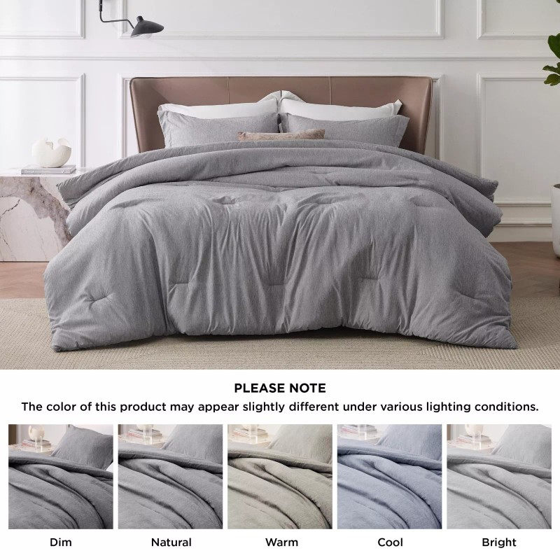Bedsure King Size Comforter Set - Dark Grey King Comforter
