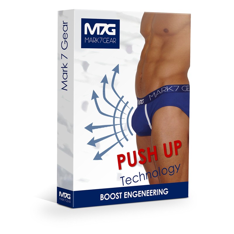 Mark7Gear Track Men's Briefs with Boost Engineering (Push-Up) Blue (Track