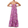 ABYOVRT Women Floral Maxi Dress Tie Front Cut Out Backless