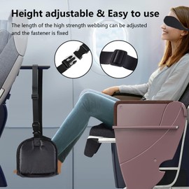 Airplane Footrest (Thick Memory Cotton) - Portable Travel Foot Hammock, Airplane or Office Footrest, Airplane Travel Accessories, Airplane Footrest, Relax and Comfort on Long Flights