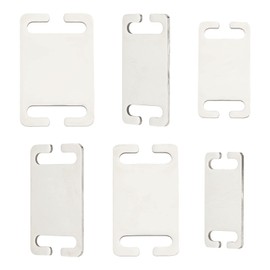 GORGECRAFT 3 Sizes 6PCS Slide-On Pet ID Tags Blank Dog Collar Tag for Stamping/Engraving Stainless Steel Pet Name Number Label Engraved