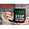 Bubble Hugs Programmer Mug Black 11oz - Cyber Security Stop