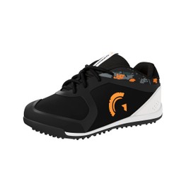 Guardian Bolt Youth Baseball Turf Shoes - Baseball Cleats for Boys and Girls Softball Shoes - Lightweight - Supportive - Comfortable Design, Black/Orange, 2