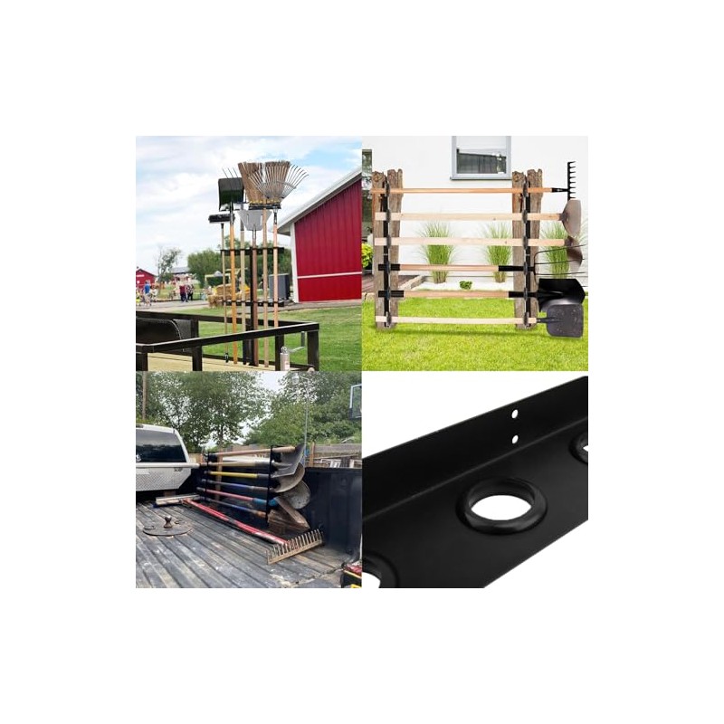 4PCS Trailer Rack,Landscape Truck Trailer Rack,Heavy Duty 6-Tools Hand Rack