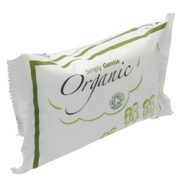 Simply Gentle Organic Dry Cotton Cloths Perfect for Sensitive Skin - Pure Cotton Cloths for Newborn Baby - Free from Odours Parabens & Alcohol - Disposable Cloth - Resealable Pack - 30 Pieces