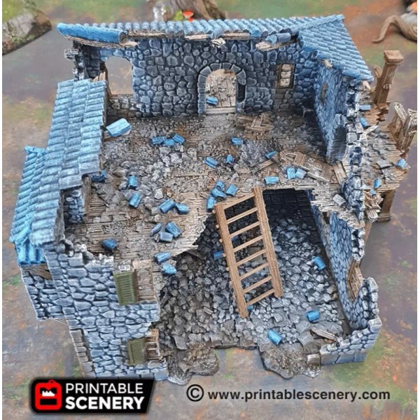 Tabletop Terrain Ruined Port Tavern - Fantasy Ruins - Fantasy