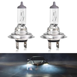 JawGrew 2 PCS Car H7 Halogen Bulb,12V 55W Super Bright Fog Light, High Beam/Low Beam Replacement, Plug and Play Lighting Accessories, Universal for Most Cars (White)